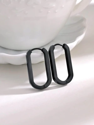Kolczyki Black Hoop