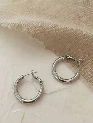 Kolczyki Mini Silver Hoops