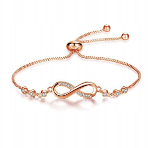 Bransoletka nieskończoność różowe złoto