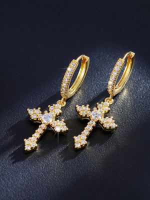 Kolczyki Crystal Cross