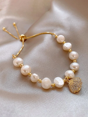 Bransoletka Rhinestone Shell