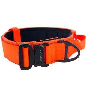 Cerberos Hundhalsband med Handtag Orange (M)