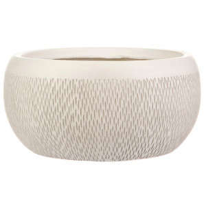 Mesh Style White Bowl Planter Outdoor Plant Pot by Idealist Lite D43 H21.5 cm, 31L