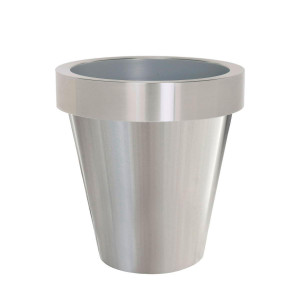 Superline Conica Deco on Ring Round Grey Large D68 H75 cm Indoor Planter, 272L