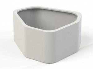 IDEALIST | Shape Outdoor Fiberglass Natural Grey Matt Textured Planter W126 H60 L130 cm, 983L