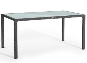 LECHUZA Patio Dining Garden Table Black