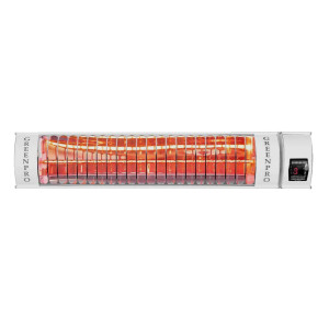Golden Infrared Outdoor Matt White Heater 67cm (with Remote Control) 2kW, IP67 by EvergreenPro