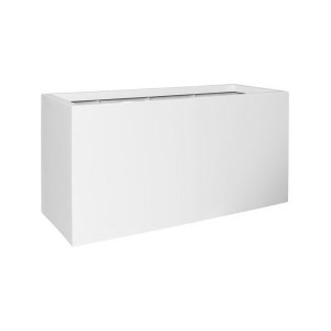 Fibrestone Matt White Jumbo Jort XL Rectangle W60 H75 L150 cm Planter by Idealist Premium, 675L