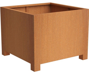 IDEALIST | Andes High Cube With Feet Large Corten Steel Outdoor Planter Pot H80 L120 W120 cm, 1152L