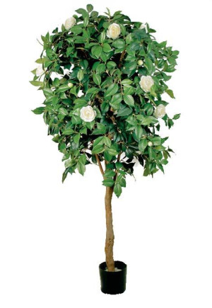 New Camelia Umbrella Cream Artificial Tree Plant 130 cm