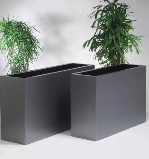 Contemporary Rectangular Straight Trough GRP RAL L120 H60 W30 cm Planter, 216L