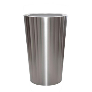 Superline Conica Topper on Ring Tall Grey Large D48 H80 cm Indoor Planter, 145L