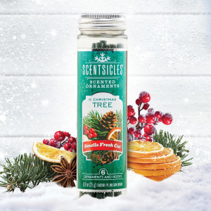 Scentsicles "O Christmas Tree" Scented Christmas Tree Ornaments, 6 Sticks with Hooks/Bottle by Premier Decorations