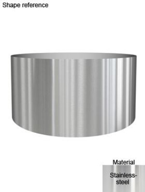 Superline Standard on Wheels Round Grey Jumbo D150 H77 cm Indoor Planter, 1360L
