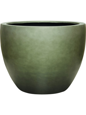 Gradient Couple Round Matt Forest Green Hand-sprayed Indoor Lightweight Planter D90 H70 cm, 381L