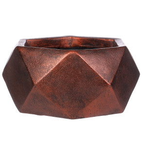 Geometry Style Bronze Bowl Planter, Indoor Plant Pot for Indoor Plants by Idealist Lite D30 H15 cm, 10L