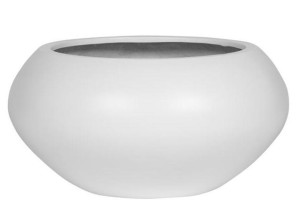 IDEALIST | Fibrestone Matt White Cora S Round D47 H25.5 cm Planter by Idealist Premium, 44L