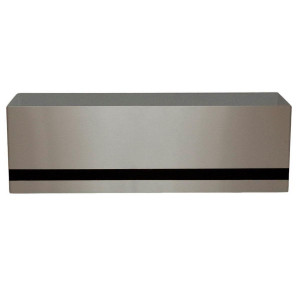 Superline Trend Plus on Ring Rectangle Grey Jumbo W30 H32 L95 cm Indoor Planter, 91L