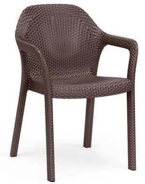 LECHUZA Patio Dining Garden Chair Mocha W58 L57 H84 cm