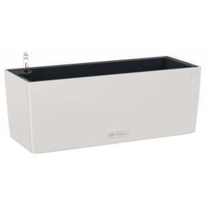 LECHUZA BALCONERA Color 50 Light Grey Poly Resin Window Box Self-watering Planter with Substrate and Water Level Indicator H19 L50 W19 cm, 8L