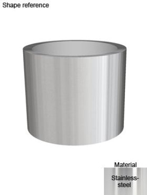 Superline Topper on Ring Round Grey Large D80 H65 cm Indoor Planter, 327L