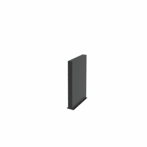 IDEALIST | Aluminium Low Wall Black W15 H100 L100 cm