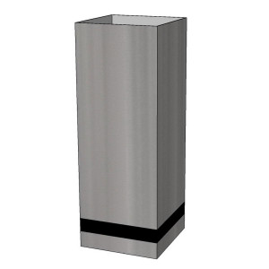 Superline Trend Plus on Ring Tall Grey Large W30 H82 L30 cm Indoor Planter, 74L