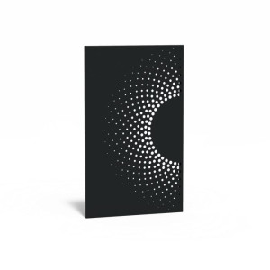 IDEALIST | Aluminium High Panel Abstract Black W5 H180 L110 cm