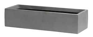 IDEALIST | WINDOW BOX Fiberstone Slim Low Small Grey H10 L40 W15 cm Planter by Idealist Premium Balcony, 6L