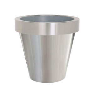 Superline Conica Deco on Ring Round Grey Large D56 H59 cm Indoor Planter, 145L
