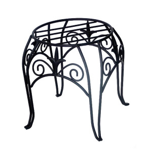 Classic Finial Plant Stand Indoor & Outdoor, Black, H25 cm, D21 cm