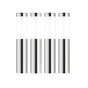 Mini London Post Premium Outdoor Solar Garden Lights Bright White, 12lm, 4000K, IP44 (Set of 4)