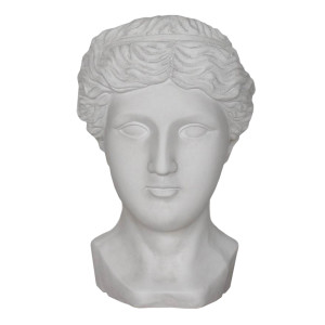 IDEALIST | Antique White Face Planter, Oval Indoor Head Plant Pot for Indoor Plants by Idealist Lite L27 W24 H39 cm, 9.5 liters