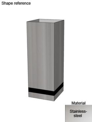 Superline Trend Plus on Wheels Tall Grey Large W30 H82 L30 cm Indoor Planter, 74L
