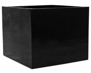 IDEALIST | Square Fiberstone Large Black H62 L70 W70 cm Planter by Idealist Premium JUMBO, 304L