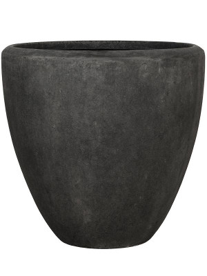 Composits Polystone Couple Round Black Medium D50 H50 cm Indoor Planter Pot (with liner), 98L