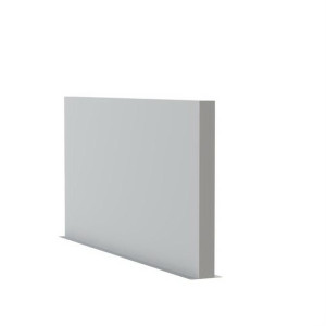 IDEALIST | Fiberglass Long High Wall White W15 H150 L300 cm