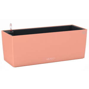 LECHUZA BALCONERA Color 50 Coral Red Poly Resin Window Box Self-watering Planter with Substrate and Water Level Indicator H19 L50 W19 cm, 8L