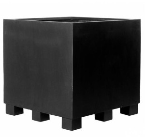 Square Fiberstone Large Black H110 L130 W130 cm Planter by Idealist Premium JUMBO, 1859L