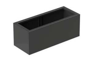 IDEALIST | Florida Outdoor Aluminum Trough Natural Grey Planter W40 H40 L100 cm, 160L