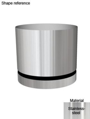 Superline Standard Plus on Wheels Round Grey Medium D48 H42 cm Indoor Planter, 76L
