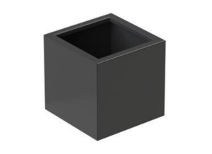 IDEALIST | Florida Outdoor Aluminum Square Dark Grey Planter W50 H50 L50 cm, 125L