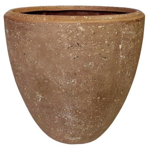 Composits Polystone Rock Plain Couple Brown Large D80 H80 cm Indoor Planter Pot, 402L