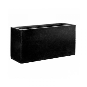 Raised Fiberstone Trough Large Black H60 L120 W45 cm Planter by Idealist Premium JORT, 324L