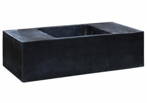 IDEALIST | Trough Fiberstone Large Black H45 L150 W80 cm Planter by Idealist Premium JORT, 540L