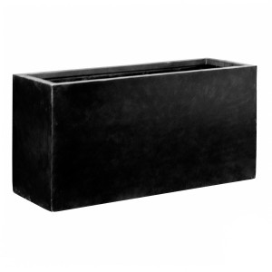 Fibrestone Jort Black XL Rectangle W60 H75 L150 cm Planter by Idealist Premium, 675L