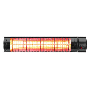 Golden Infrared Outdoor Gloss Black Heater 47cm (with Remote Control) 2kW, IP67 by EvergreenPro