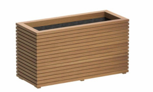 IDEALIST | Sevilla Rhombus Outdoor Hardwood Trough Brown Planter W50 H61 L120 cm, 366L