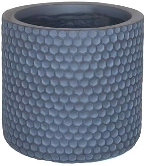 Honeycomb Style Grey Cylinder Planter Table, Round Indoor Plant Pot by Idealist Lite Also Can Be Used as Hanging Planters D19.5 H19 cm, 5.7L