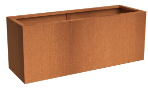 IDEALIST | Andes Trough Large Corten Steel Outdoor Planter Pot H60 L120 W50 cm, 360L